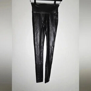Spanx Faux Leather Leggings XS in Black